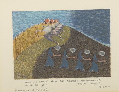 null BENN (1905-1989)

Cinq lithographies en couleurs représentant une femme au bonnet...