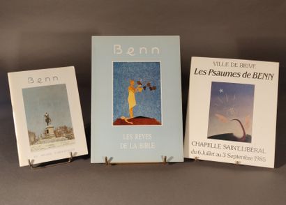 null Lot de quatre livres : 

- BENN (1905-1989), 62 psaumes et versets de la Bible....