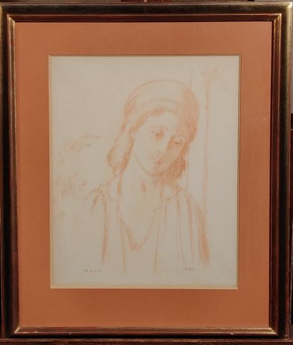 null BENN (1905-1989)

Portrait of a woman, 1944

Sanguine on paper. 

Signed lower...