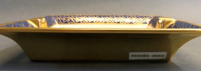 null HERMES PARIS 

Rectangular ashtray in polychrome and gilded porcelain decorated...