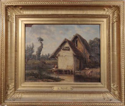 null Alexandre SEGE (1818-1885)

Ferme à Aumale, Normandie 

Huile sur toile.

Signée...