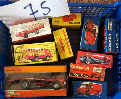 null CIJ (réédition), TEKNO, Lion Car, 10 voitures et camions en boîtes d’origin...
