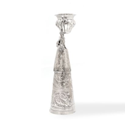 null Wedding cup in 925‰ silver. German work from Hanau imported by Berthold Muller...