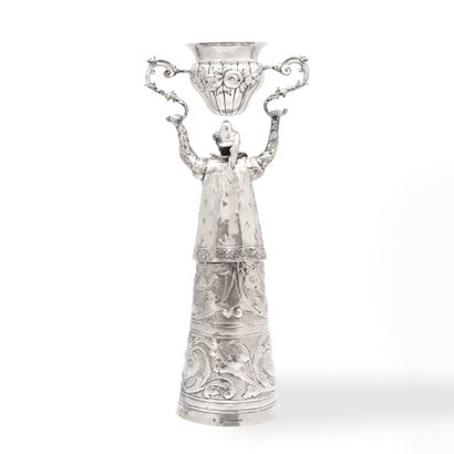 null Wedding cup in 925‰ silver. German work from Hanau imported by Berthold Muller...