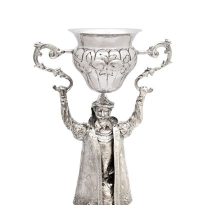 null Wedding cup in 925‰ silver. German work from Hanau imported by Berthold Muller...