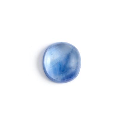 null A cabochon cut blue sapphire weighing 19.90 carats, unheated.

Dimensions: approximately...