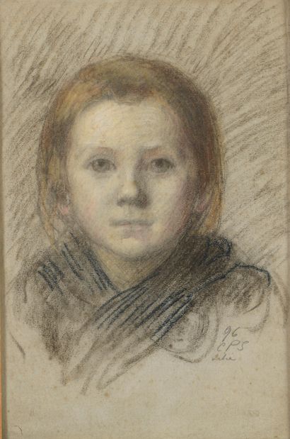 null French school of the end of the XIXth century 

Portrait of Lilie, 1896

Pastel...