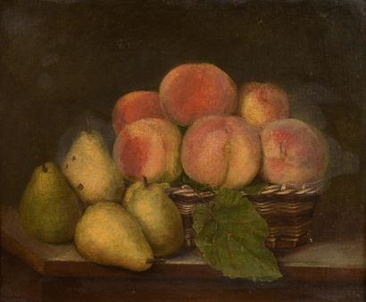 null Ecole française du XIXème siècle 

Nature morte aux poires et pêches

Huile...