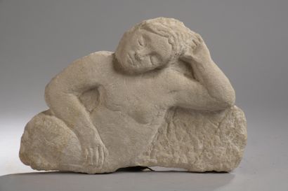 null School of the beginning of the XXth century 

Study of a naked woman

Limestone....