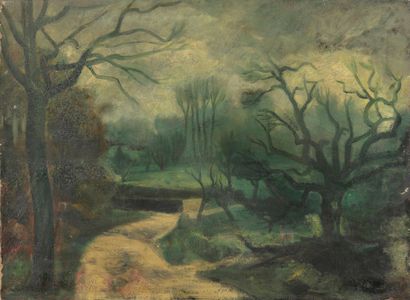 null Surroundings of OTHON FRIESZ 

Forest in winter 

Oil on canvas. 

Accidents...