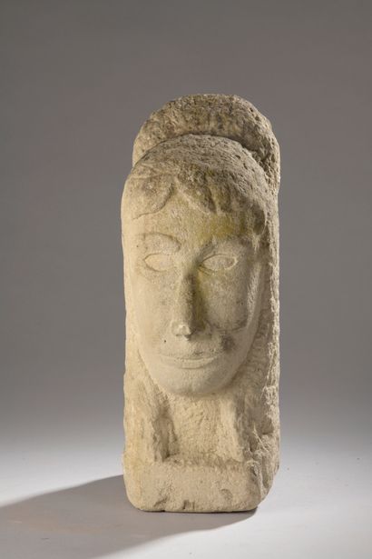 null School of the XXth century 

Portrait of a woman with a large headdress

Limestone....