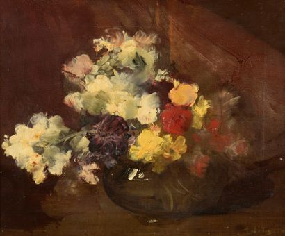 null Antoine VOLLON (1833-1900)

The bouquet of flowers 

Oil on canvas. 

Signed....