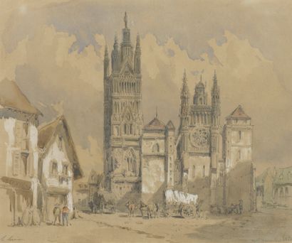 A. SERVIN (XIXth)

Cathedral of Rodez 

Pencil,...