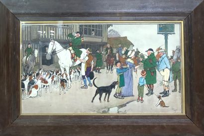 null Cecil ALDIN (1870-1935) 

The meet at the hare houds

Lithograph in colors....