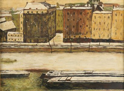 null Modern School

Barges at the quay under the snow

Oil on canvas. 

Apocryphal...