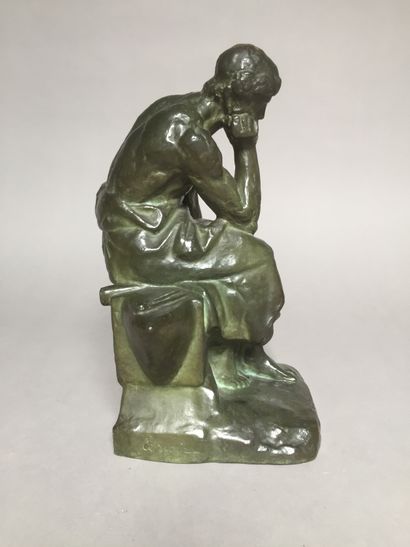 null Camille Alphonse TERROIR (1875-1955)

Forgeron penseur

Epreuve en bronze à...