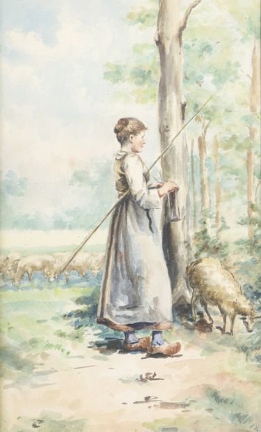 null Emile BUJON (XIX-XX)

Sheep keeper

The farmer at the well, 1906

Pairs of watercolors...