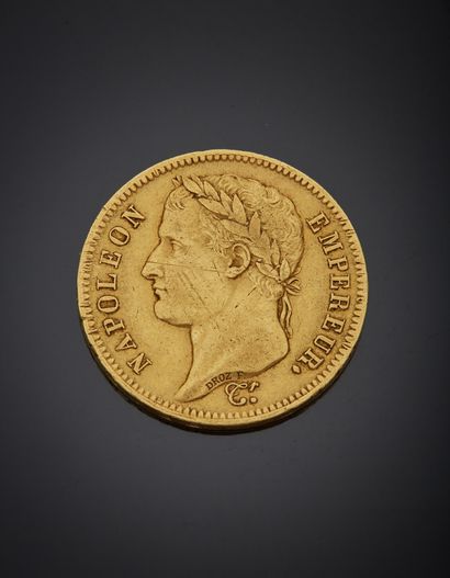 null Pièce de 40 francs or, Napoléon 1er, tête laurée, Paris 1812. 
Poids 12,80 ...