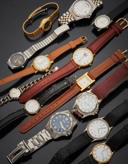 Lot de montres de poignet en métal dont une...
