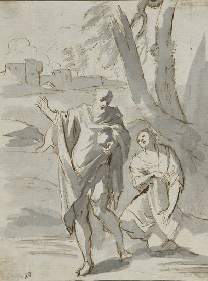 null École ITALIENNE du XVIIe siècle

Scène biblique

Plume et encre brune, lavis...