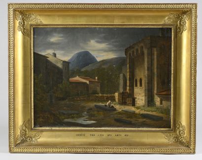 null Auguste Jacques REGNIER (1787-1860) 

View of the cemetery of the church of...
