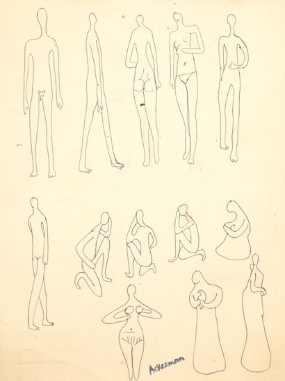 Paul ACKERMAN (1908-1981) 
Quatre dessins...