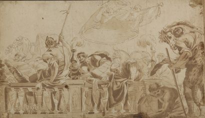 null 17th century FRENCH school, after Simon VOUET

The Adoration of the Magi after...