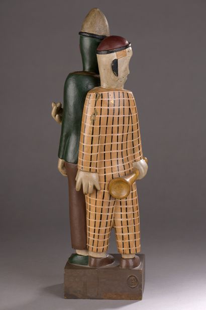 null Jean LAMBERT-RUCKI (1888-1967) 

The clowns, 1925-1927

Proof in gilt bronze...