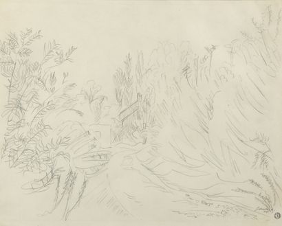 null Léopold SURVAGE (1879-1968)

Paysage au jardin

Crayon sur papier.

Signé, porte...