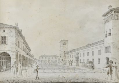 null Giorgio FUENTES (Milan 1756-1821)

Promeneurs sur la place d’une ville

Plume...