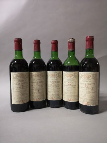 null 5 bouteilles 	CHÂTEAU GRAND PONTET - Saint Emilion	 1978

	Étiquettes légèrement...