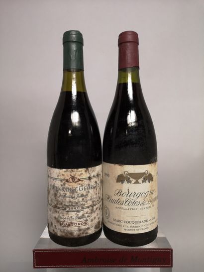 null 2 bouteilles BOURGOGNES DIVERS de 1990 

1 HAUTES COTES de BEAUNE - Marc FOUQUERAND

1...