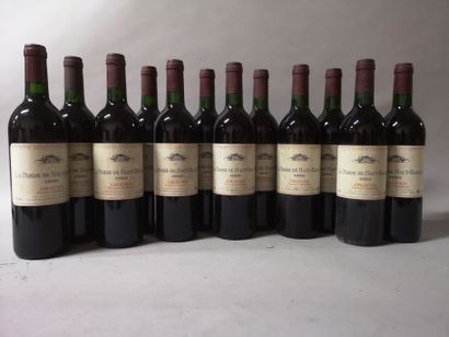 null 
12 bouteilles LA PARDE de HAUT BAILLY - 2e vin Ch. Haut Bailly	 1993	




Étiquettes...