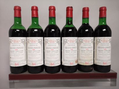null 6 bouteilles CHÂTEAU GRAND PONTET - Saint Emilion Grand Cru 1979 

En caisse...