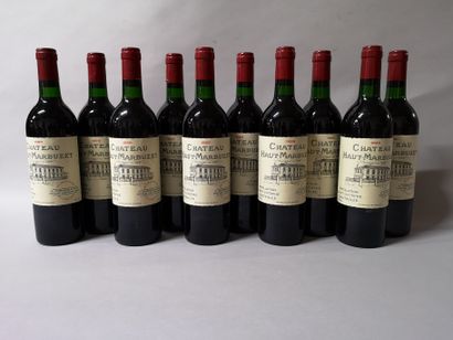 null 10 bouteilles	 CHÂTEAU HAUT-MARBUZET - Saint Estephe	 1989	

En caisse bois...