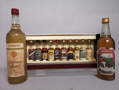 null 2 AQUAVIT bottles and 1 box of 10 mignonettes FOR SALE AS IS

(1 LINIE AQUAVIT...