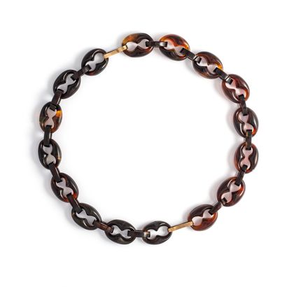 Pair of tortoise shell bracelets with an...