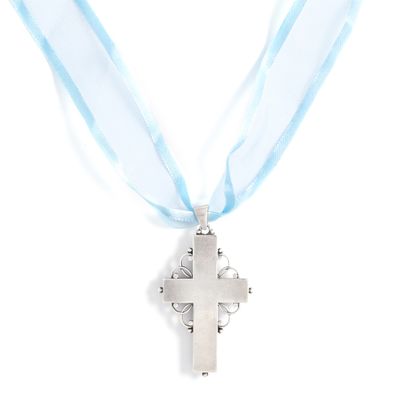 null Georg JENSEN

Silver cross 1st title 925‰, adorned with scrolls and set in rose...