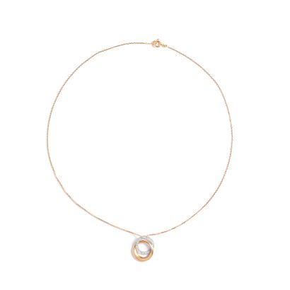 Two-tone 18K gold necklace 750‰, adorned...
