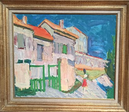 null André BEAUCE (1911-1974)

Le portail vert

Huile sur toile.

Non signée.

46...