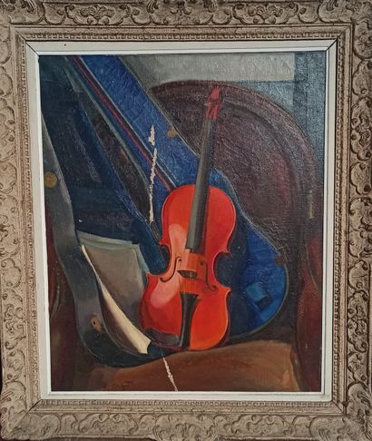null Maurice CROZET (1896-1978)

Nature morte au violon

Huile sur toile.

Signée...