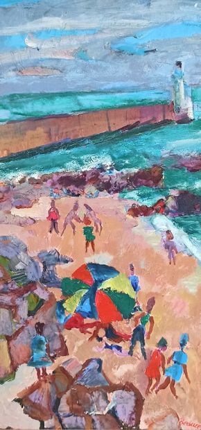 null André BEAUCE (1911-1974)

Bathers on the beach, 1961

Oil on canvas.

Signed...