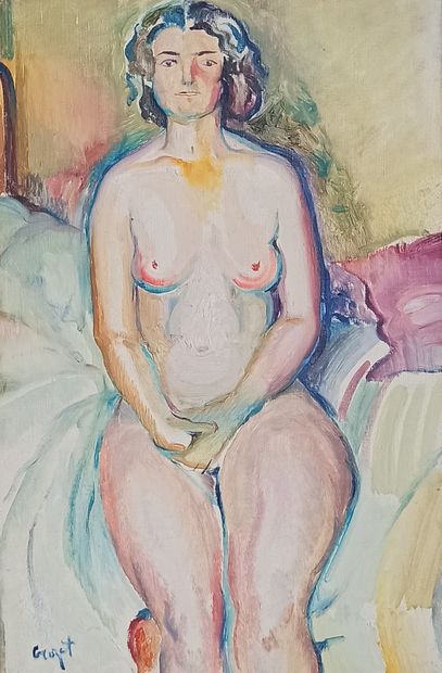 Maurice CROZET (1896-1978) 
Eve assise les...