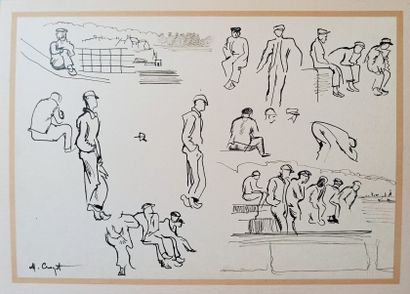null Maurice CROZET (1896-1978)

Lot comprenant 34 dessins à l’encre, 10 dessins...