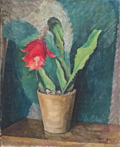 Maurice CROZET (1896-1978) 
Pot de fleurs...