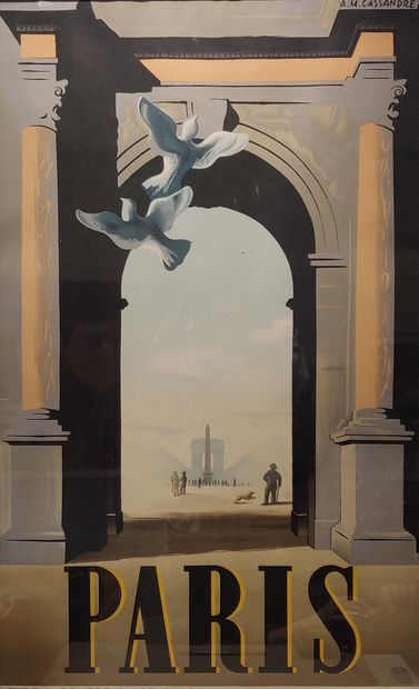 null D’après Adolphe Mouron CASSANDRE, Paris, affiche rééditée par Artcurial en 1984....