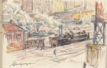 null Georges Edmond DARGOUGE (1897-1990)

Train in station - The restaurant

Two...