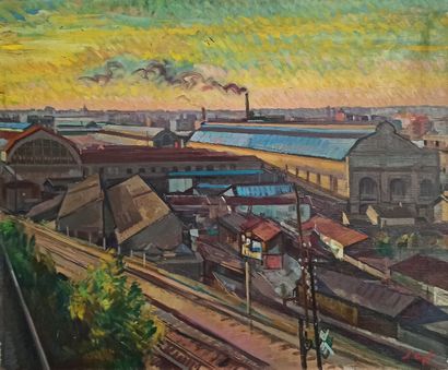 null Maurice CROZET (1896-1978)

La gare à la tombée du jour

Huile sur toile.

Signée...