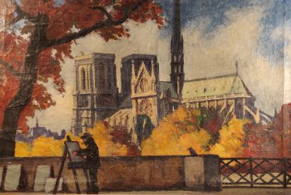 null Marcel MIGNOT (1891-1975)

Lot of 4 paintings including : 

- Adoration of the...