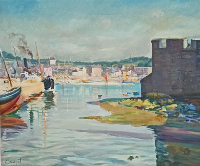 Maurice CROZET (1896-1978) 
Le port de Concarneau,...